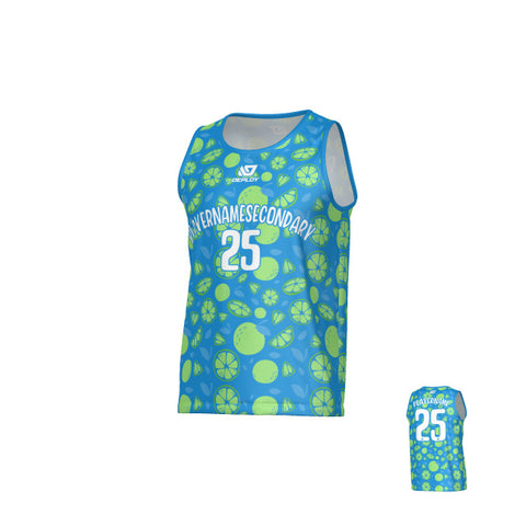 Citrus Sports Singlet - Blue & Neon Green