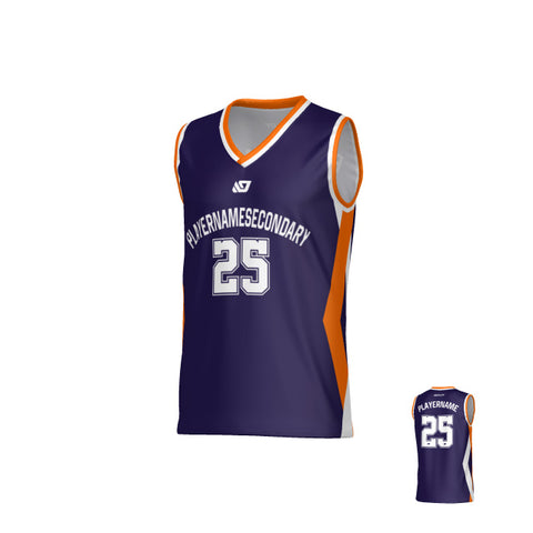 Arrow Basketball Jersey - Purple & Orange
