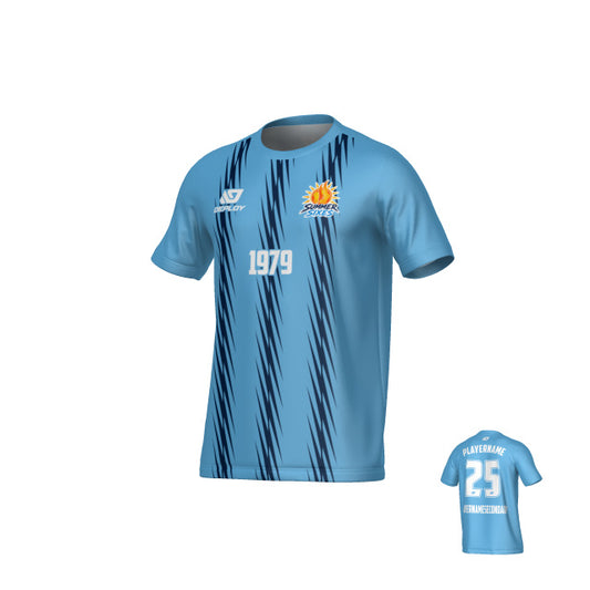 SUTHERLAND SHIRE FA SUMMER - ZIG ZAG - SKY BLUE