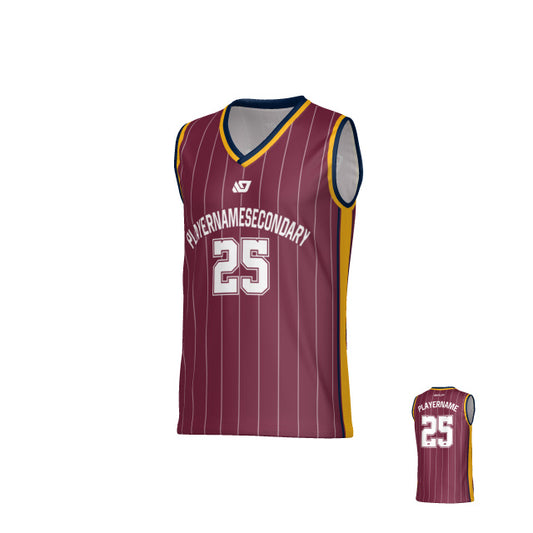 Vortex Basketball Jersey - Maroon & Navy