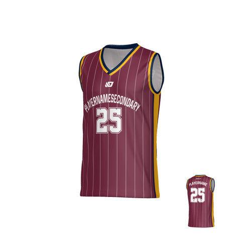 Vortex Basketball Jersey - Maroon & Navy