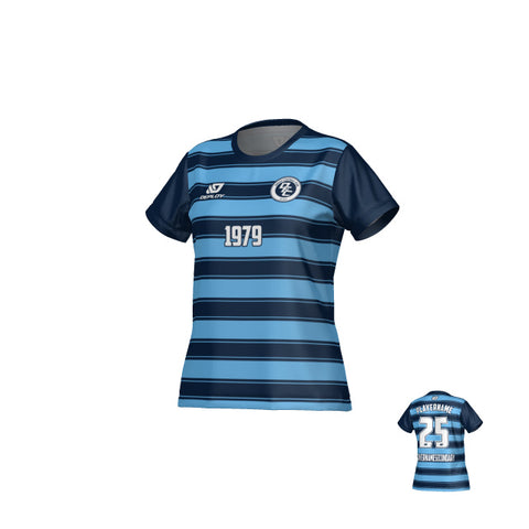 Celtic Womens Jersey - Navy & Sky Blue