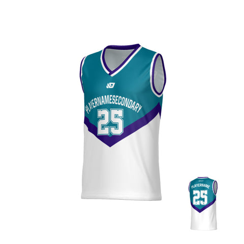 Peak Basketball Jersey - Teal & Purple