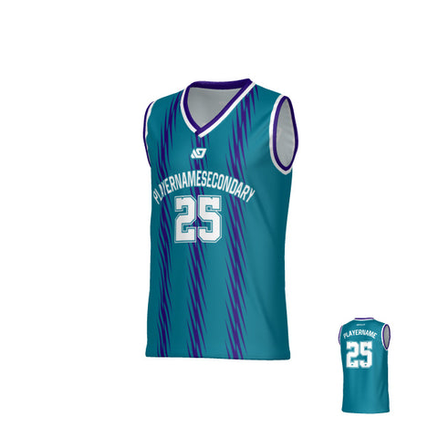 Torrent Basketball Jersey - Teal & Purple