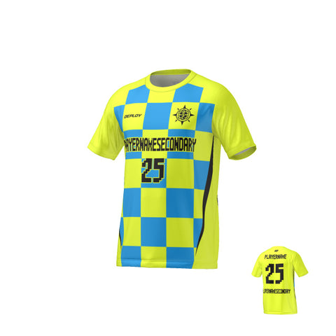 Flight Jersey Checkers - Neon Yellow