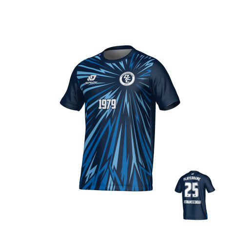 Burst Jersey - Navy & Sky Blue