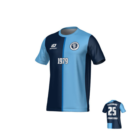 Split Jersey - Navy & Sky Blue