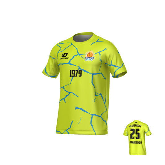 SUTHERLAND SHIRE FA SUMMER - CRACKS - NEON YELLOW