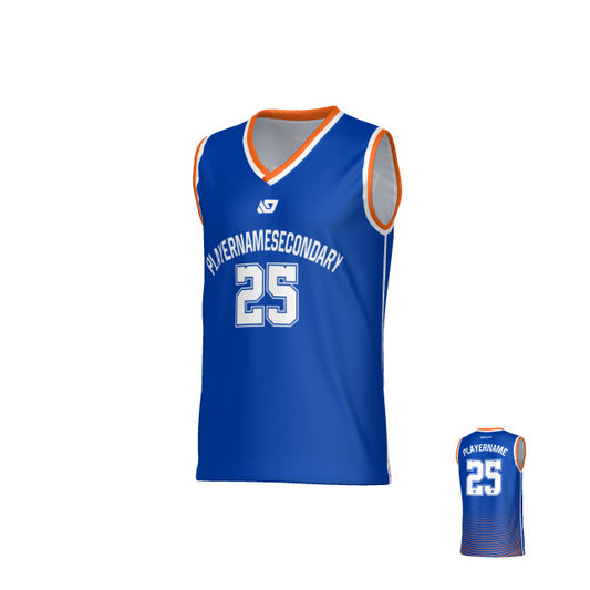 Aero Basketball Jersey - Blue & Orange