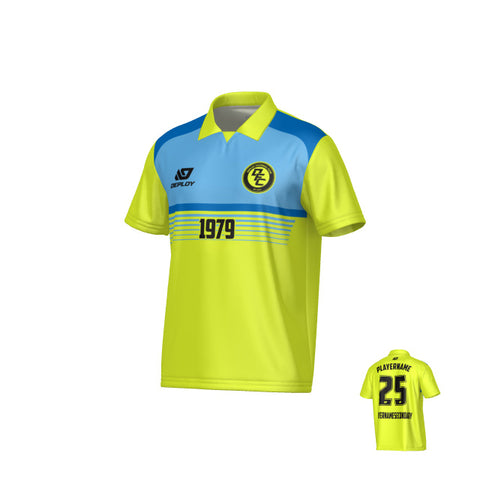 Horizon Collared Jersey - Neon Yellow