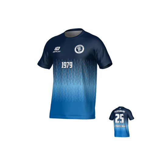 Fade Jersey - Navy & Sky Blue
