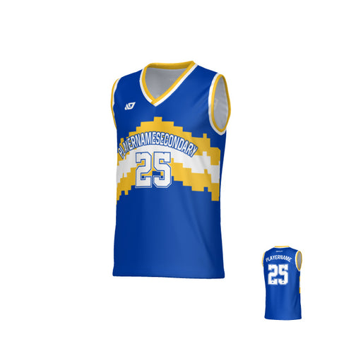Altitude Basketball Jersey - Royal Blue & Yellow