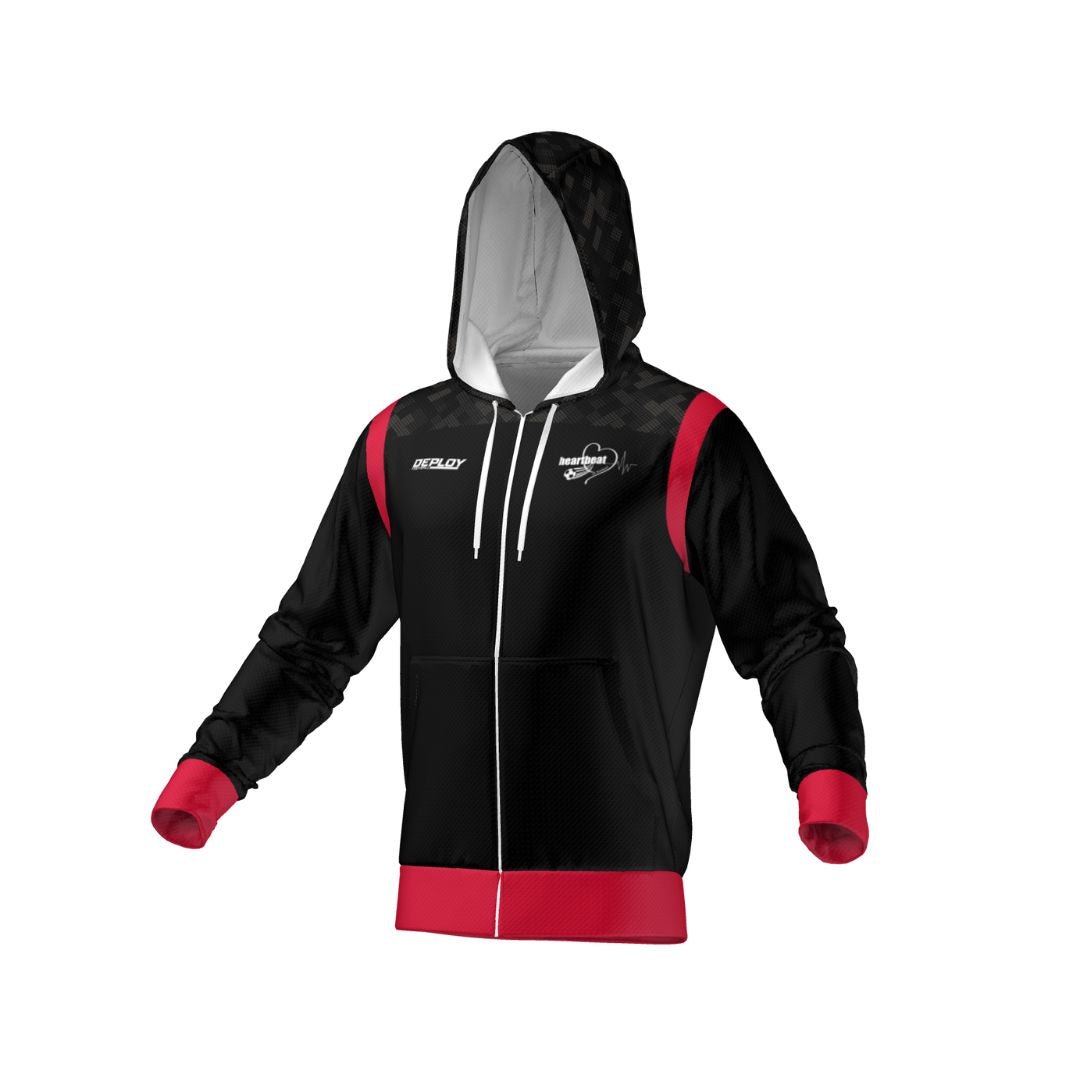 Heartbeat of Football Versa Zip Thru Hoodie - Andy P Range Deploy Football