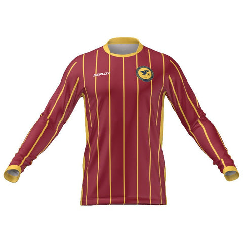 Hobsons Bay Walking Football Goalkeeper Burgundy Jersey Deploy Football