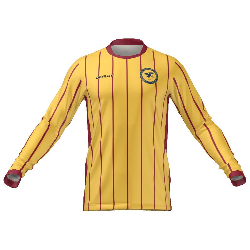 Hobsons Bay Walking Football Goalkeeper Yellow/Burgundy Jersey Deploy Football