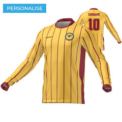 Hobsons Bay Walking Football Goalkeeper Yellow/Burgundy Jersey Deploy Football