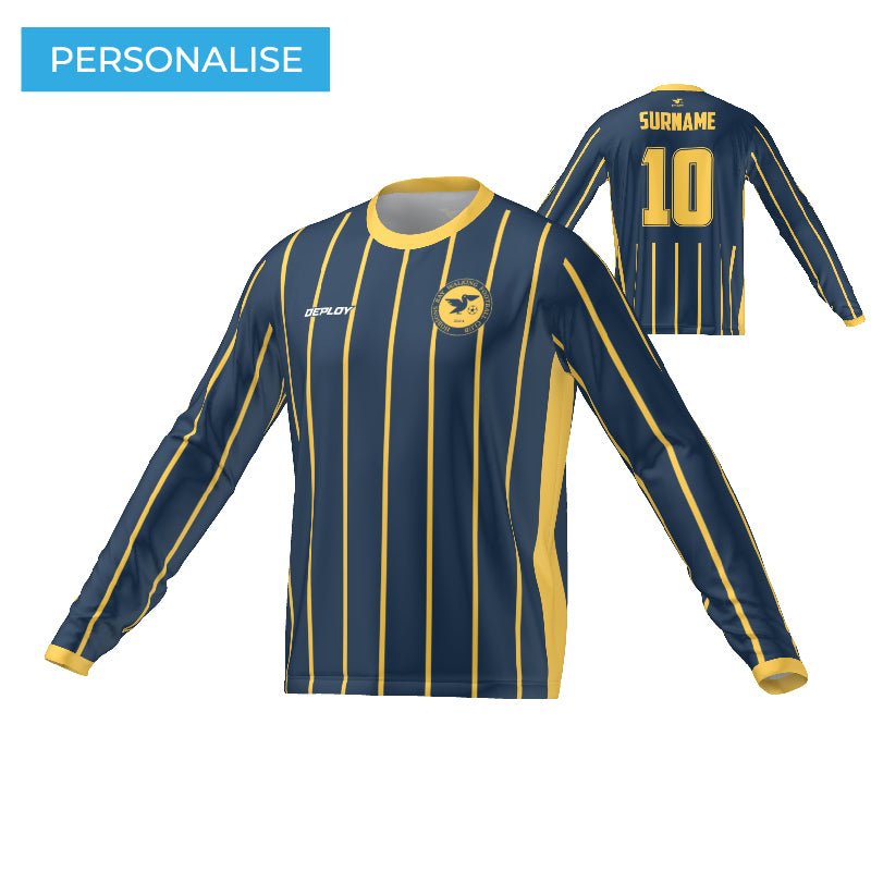 Hobsons Bay Walking Football Navy Jersey (Long Sleeve) Deploy Football