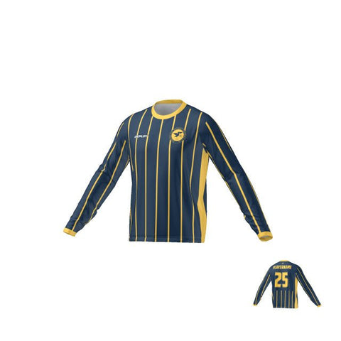 Hobsons Bay Walking Football Navy Jersey (Long Sleeve) Deploy Football