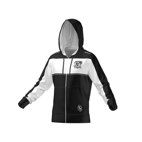 Miranda Magpies FC - Versa Zip Hoodie - Black & White - Unisex & Womens Deploy Football