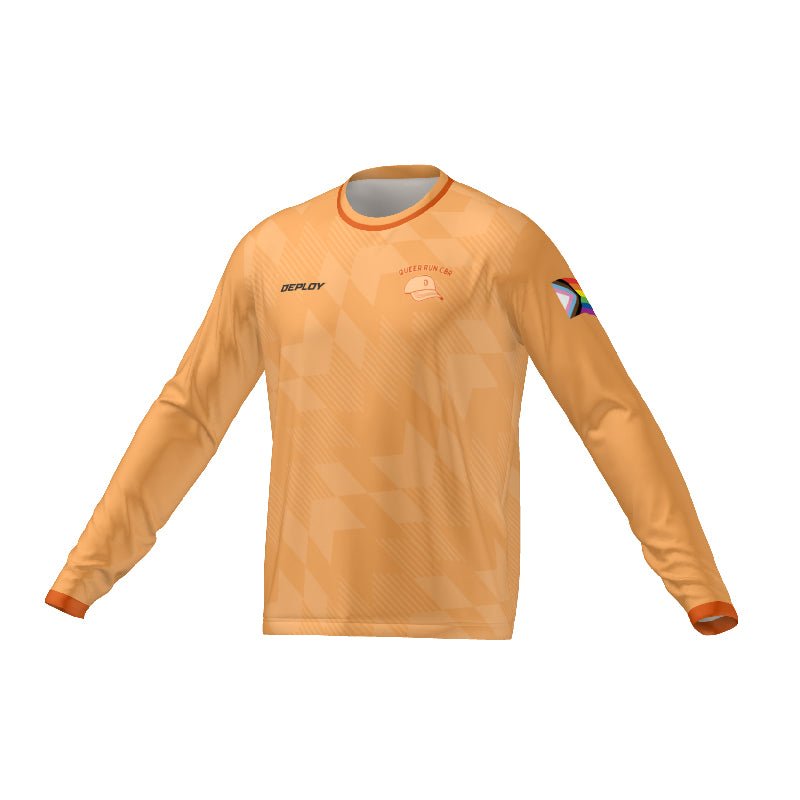 Queer Run Club CBR Long Sleeve Orange Deploy Football