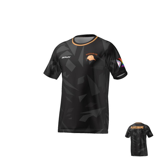 Queer Run Club CBR Short Sleeve Black Deploy Football