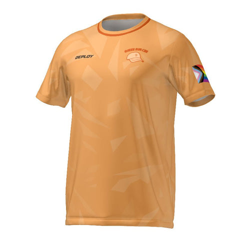 Queer Run Club CBR Short Sleeve Orange Deploy Football