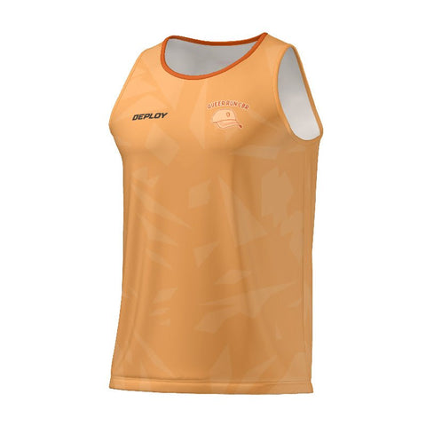 Queer Run Club CBR Singlet Orange Deploy Football