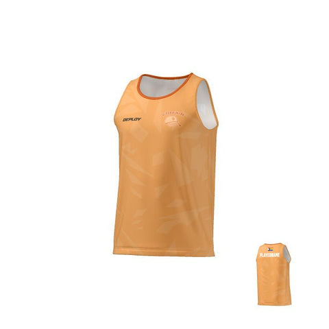 Queer Run Club CBR Singlet Orange Deploy Football