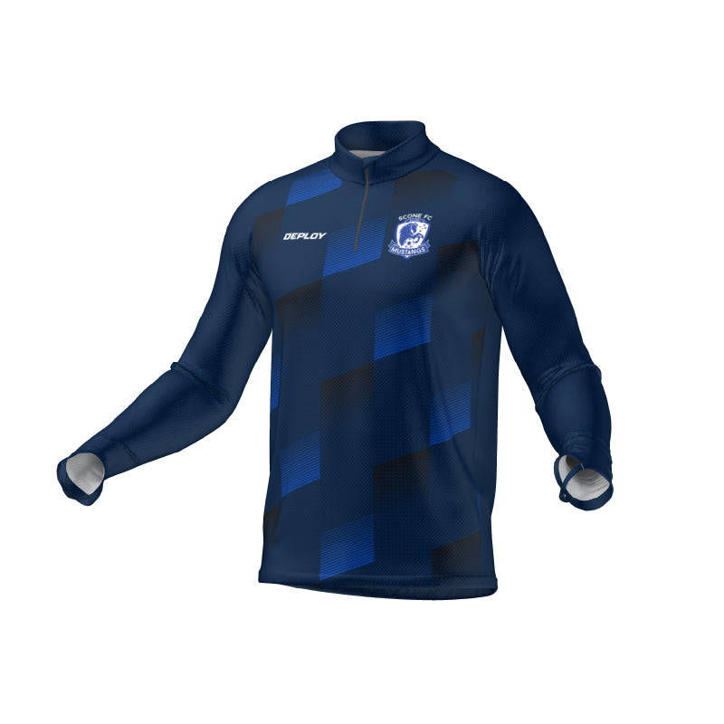 SCONE FC - DRILL TOP - NAVY - UNISEX & YOUTH
